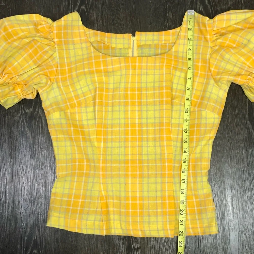Vintage Plaid Two-Piece Matching Top & Skirt Set